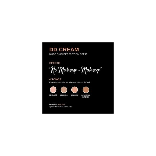 DD CREAM - Nude skin perfection SPF15. Tono medio