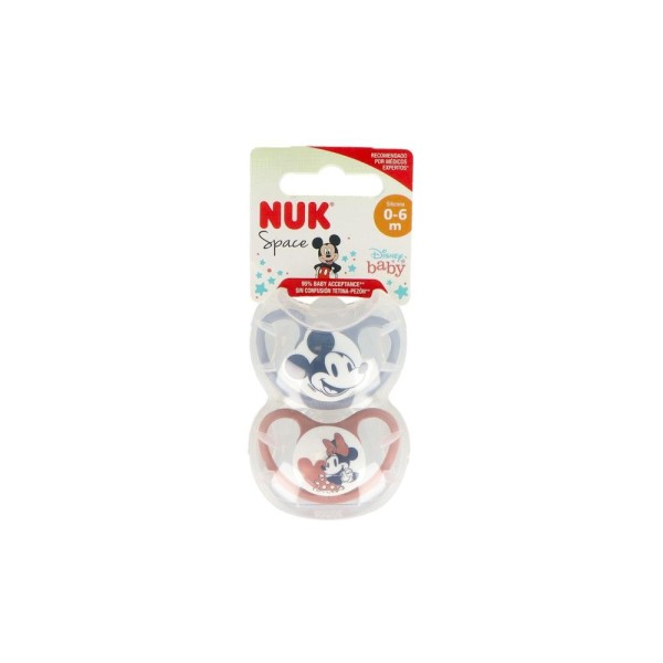 Nuk Chupete Space Mickey Rojo 0-6 Silicona