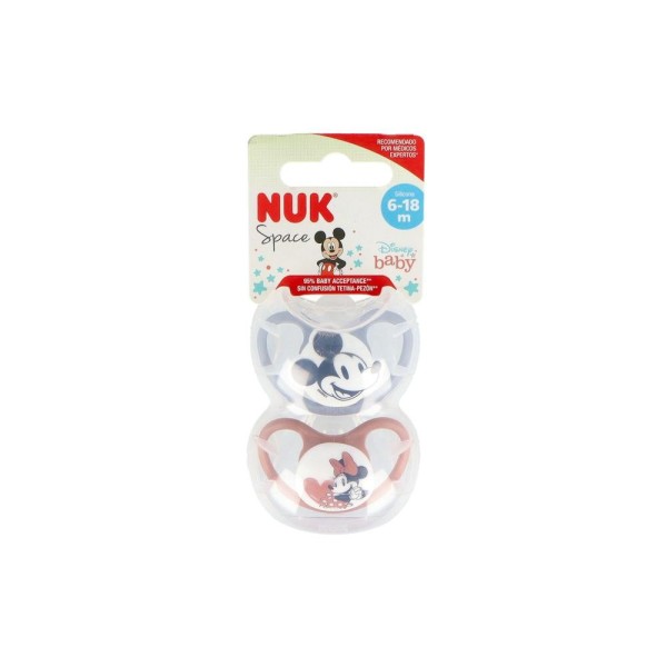 Nuk Chupete Space Mickey Rojo 6-18 Silicona