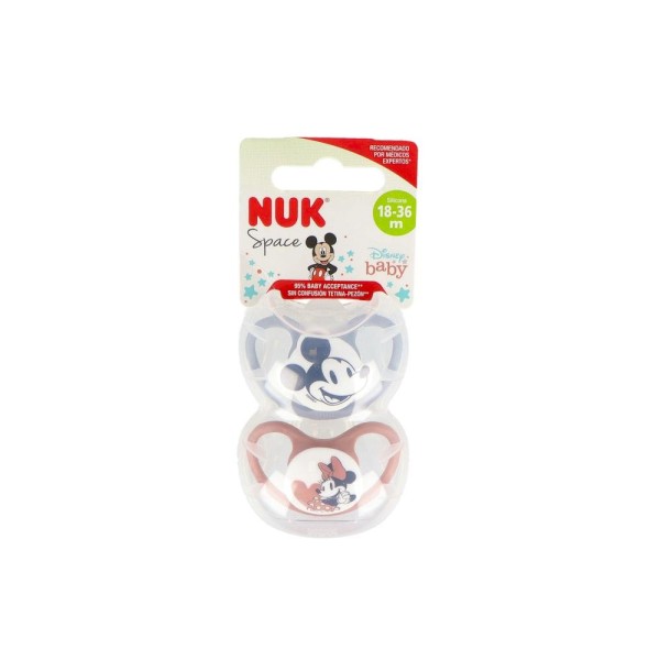 Nuk Chupete Space Mickey Rojo 18-36 Silicona