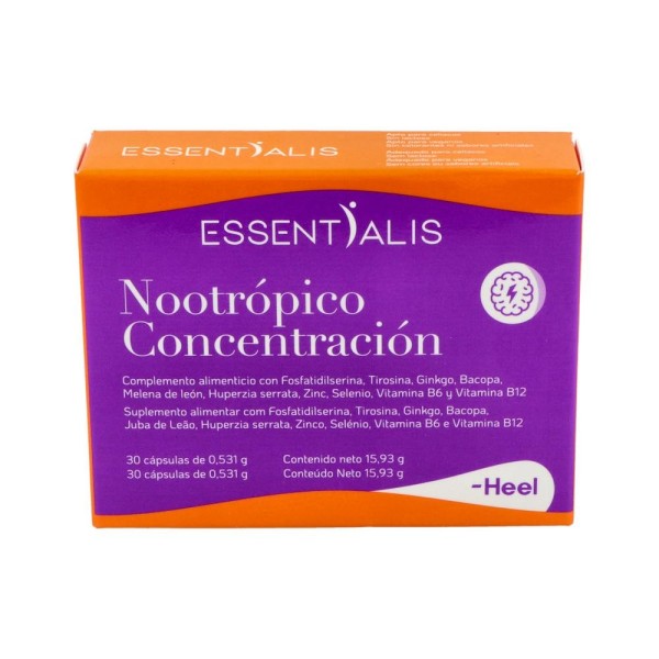 Heel Essentialis Nootr Pico Concentraci N 30 Caps